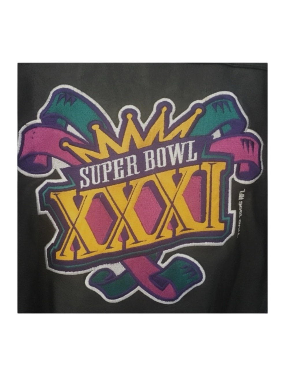Vintage 90’s: Starter ✪ NFL Super Bowl XXXI ✪ Varsity Leather Jacket ✪ Packers - Picture 8 of 16